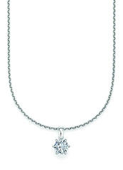 CR Solitaire Pendant White Gold 23-36500