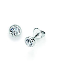 CR Solitaire Earrings White Gold 09-30330
