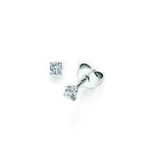 CR Solitaire Earrings White Gold 09-34100