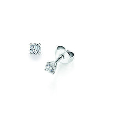 CR Solitaire Earrings White Gold 09-34150