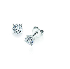 CR Solitaire Earrings White Gold 09-34500