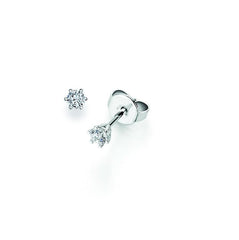 CR Solitaire Earrings White Gold 09-36100