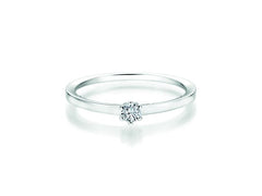 CR Solitaire Ring White Gold 585 · 0.100 ct W-SI