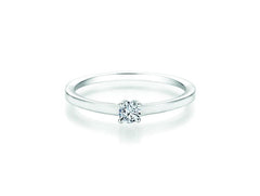 CR Solitaire Ring Weißgold 585 · 0,150 ct W-SI