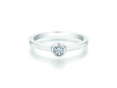 CR Solitaire Ring White Gold 585 · 0.150 ct W-SI