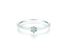 CR Solitaire Ring White Gold 585 · 0.150 ct W-SI