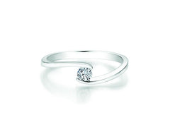 CR Solitaire Ring White Gold 585 · 0.150 ct W-SI