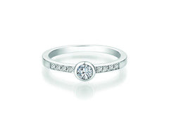 CR Solitaire Ring White Gold 585 · 0.190 ct W-SI