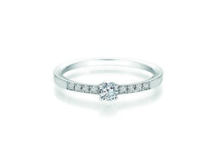 CR Solitaire Ring White Gold 585 · 0.190 ct W-SI