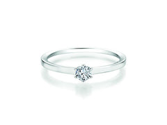 CR Solitaire Ring White Gold 585 · 0.200 ct W-SI