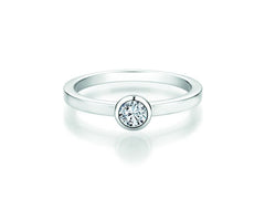 CR Solitaire Ring White Gold 585 · 0.200 ct W-SI