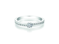 CR Solitaire Ring White Gold 585 · 0.230 ct W-SI