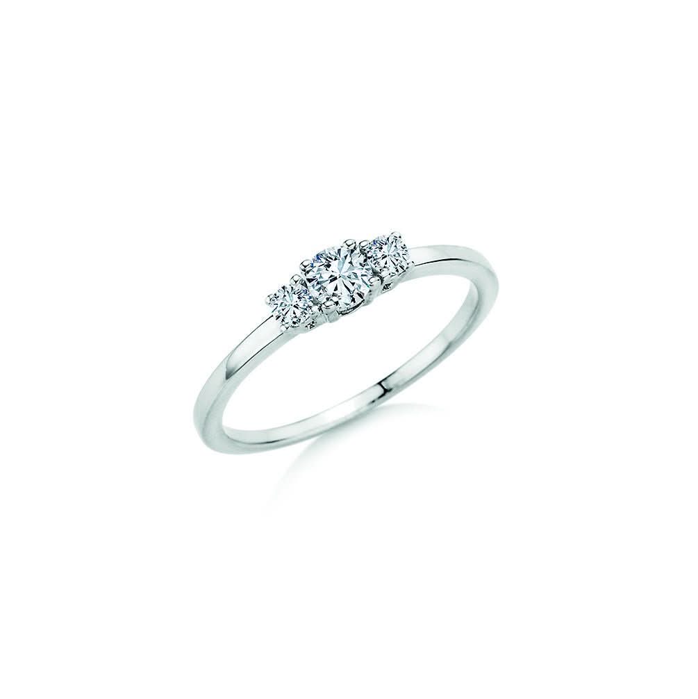 CR Solitaire Ring Weißgold 585 · 0,410 ct W-SI - Juwelier Steiner