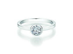 CR Solitaire Ring White Gold 585 · 0.500 ct W-SI