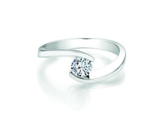 CR Solitaire Ring White Gold 585 · 0.500 ct W-SI