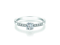 CR Solitaire Ring White Gold 585 · 0.580 ct W-SI