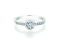 CR Solitaire Ring White Gold 585 · 0.580 ct W-SI
