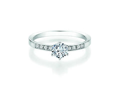 CR Solitaire Ring White Gold 585 · 0.580 ct W-SI