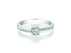 CR Solitaire Ring White Gold 585 · 0.660 ct W-SI
