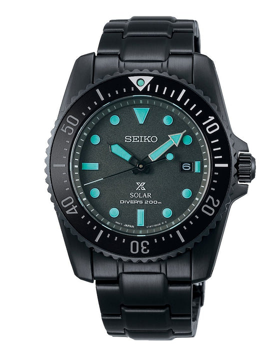 Black seiko solar watch on sale