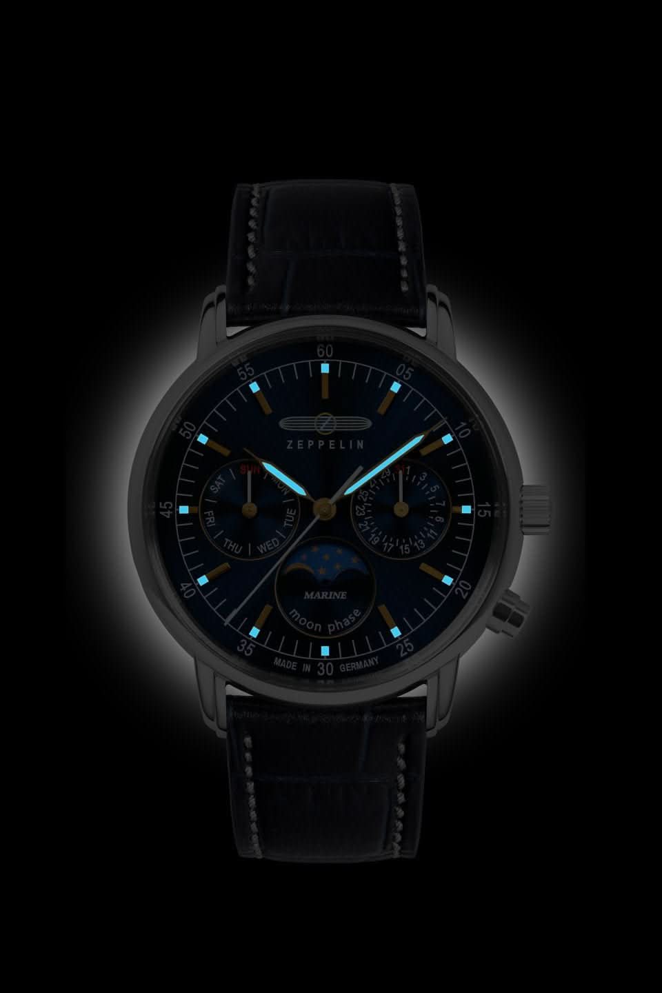 Zeppelin LZ 14 Marine Mondphase 8635-3 - Juwelier Steiner