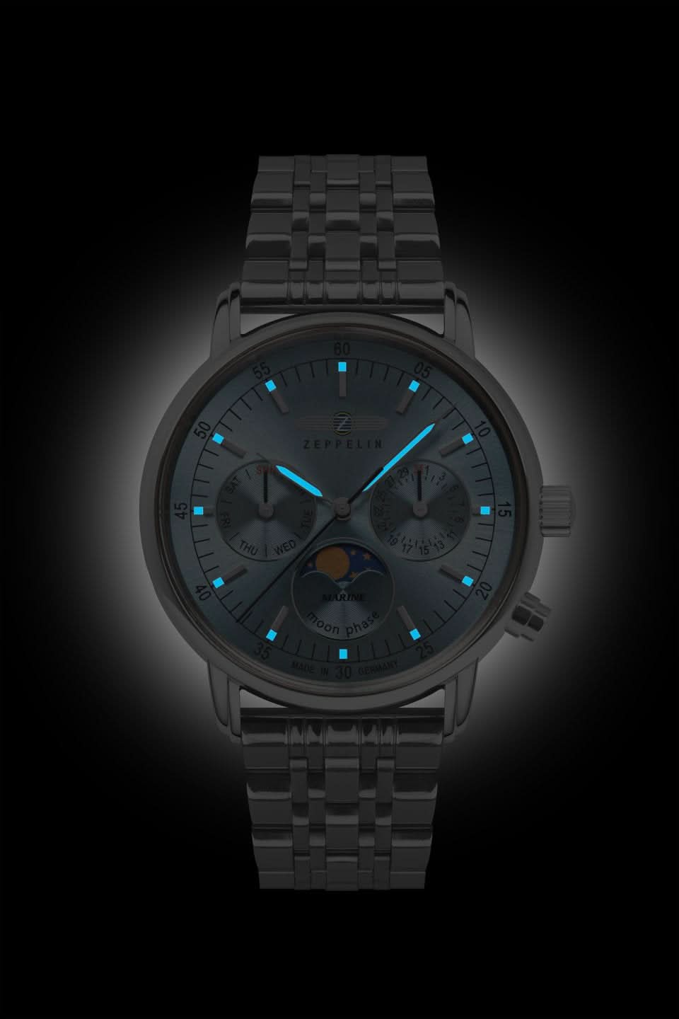Zeppelin LZ 14 Marine Moon Phase 8637-3M now available for