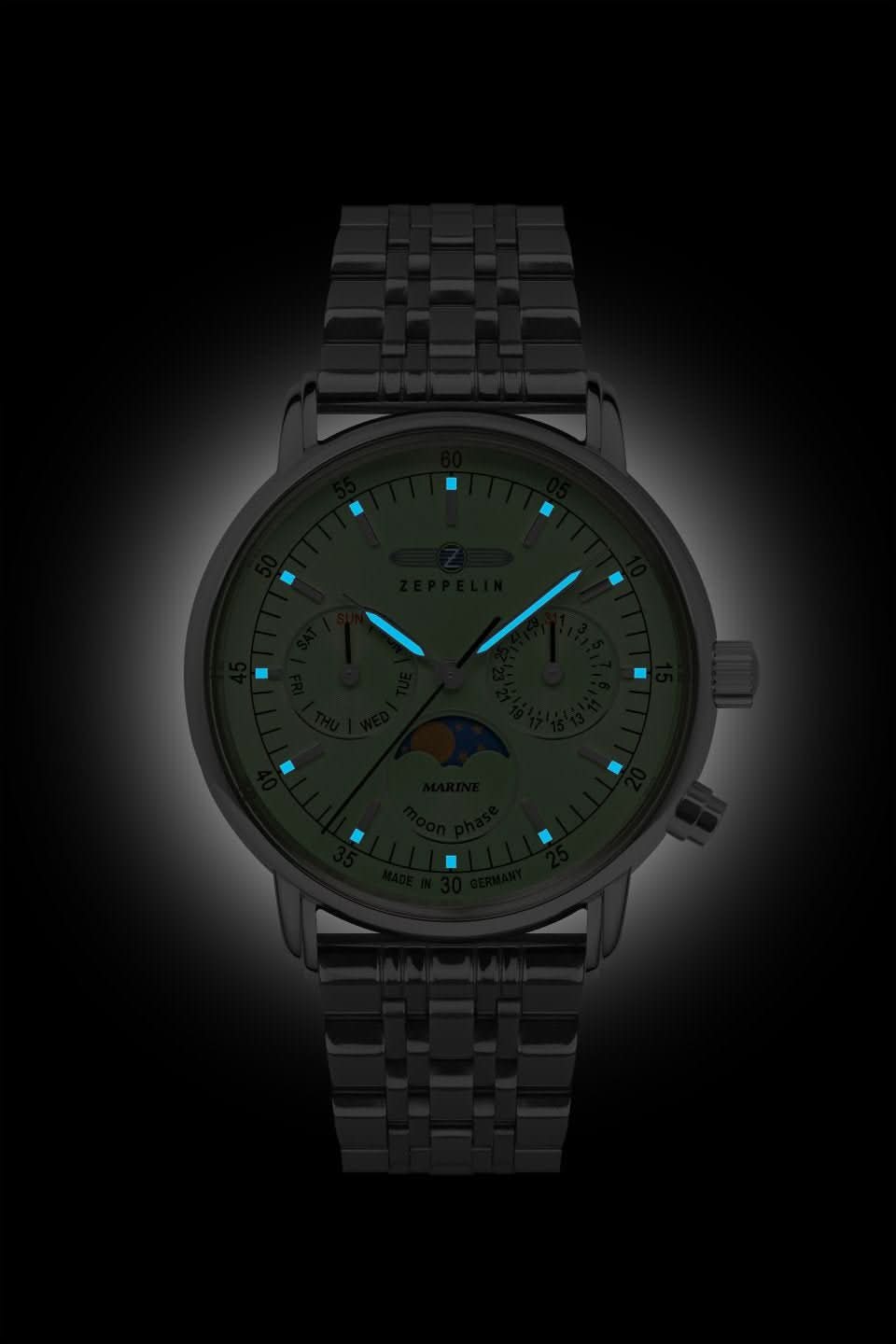 Zeppelin LZ 14 Marine Moon Phase 8637-4M now available for