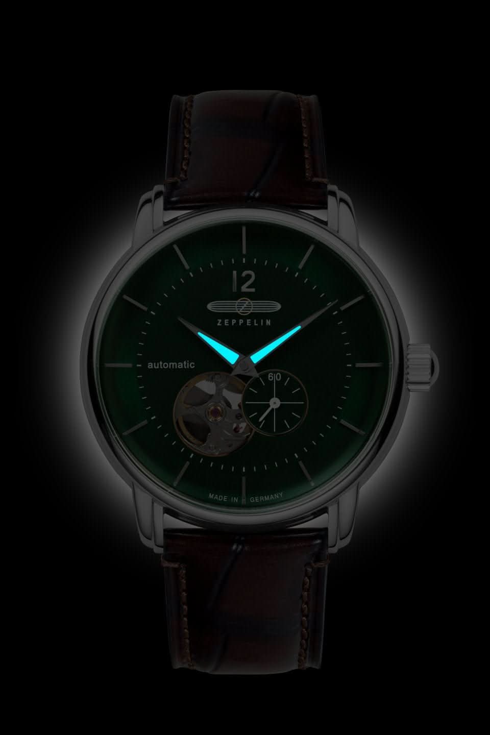 Zeppelin LZ120 Bodensee Automatik Open Heart 8166-4 - Juwelier Steiner